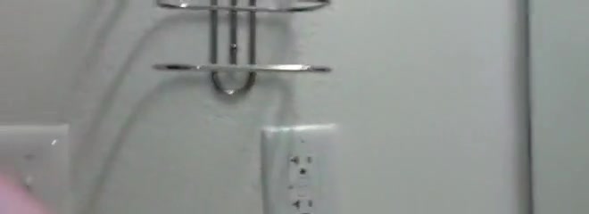 Guy fucks huge dildo in the shower