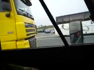 Army man wanking in the car.