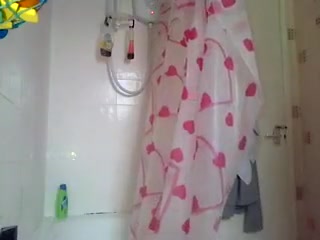 me having a shower