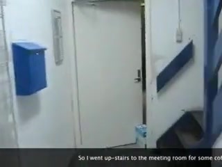 Exhibitionist at the office.