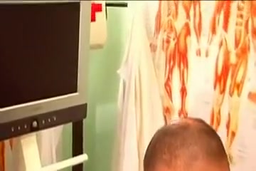 Doctor examines his patient's body