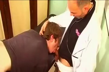 Doctor examines his patient's body