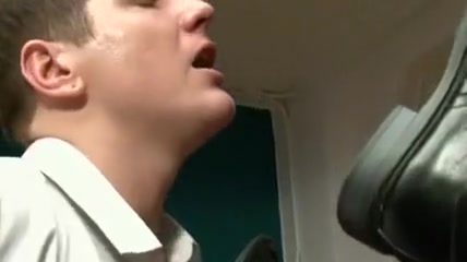 Office men help each other to get a release