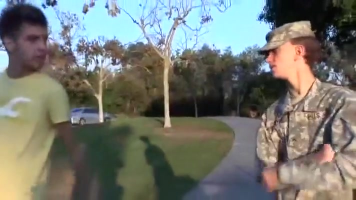Military twink and lover fuck