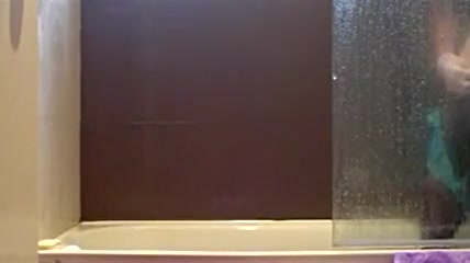 JORGINA - BLUE LINGERIE IN SHOWER 2