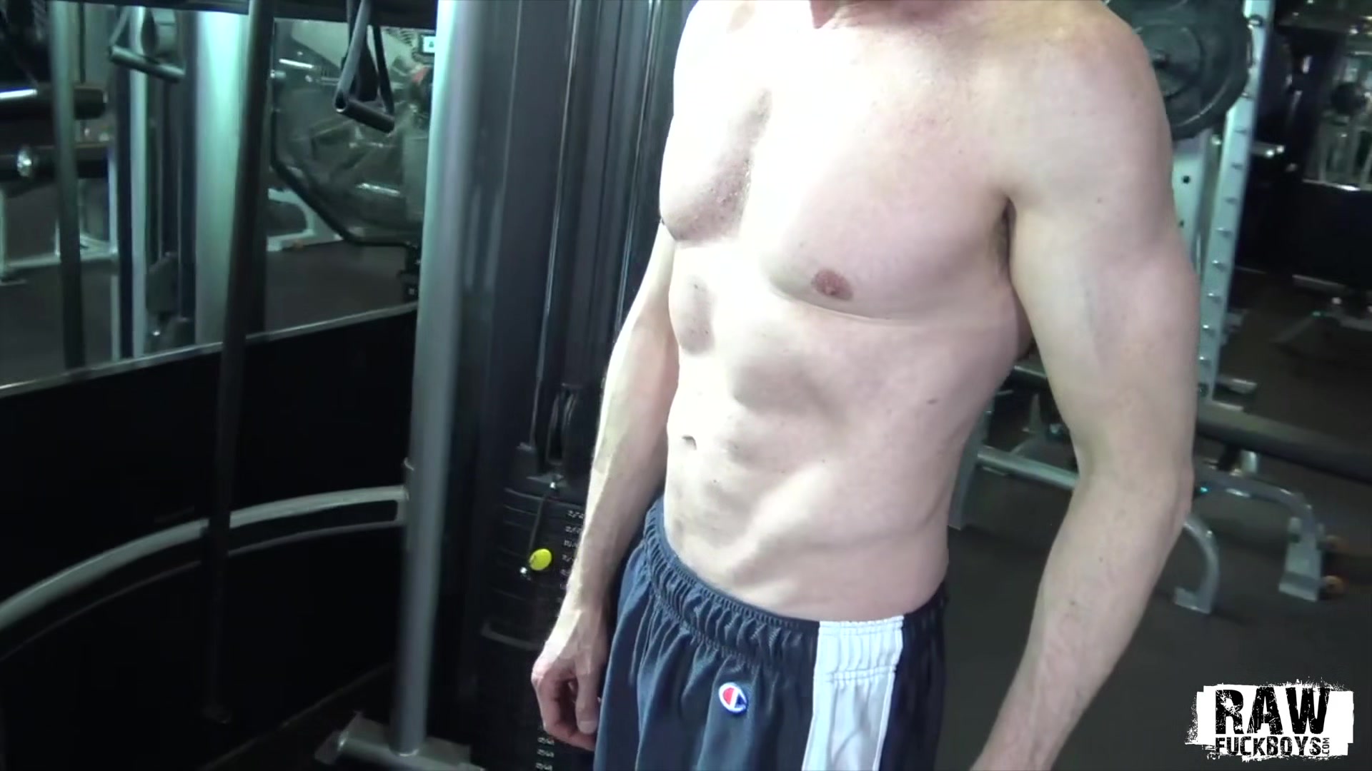 Step daddy Jerks Off Dick Solo After Workout