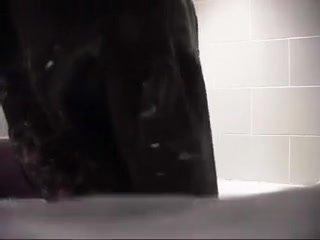 spy hunky guy during shower