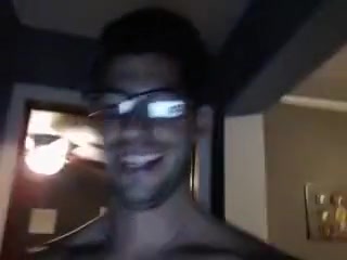 guy taking shower