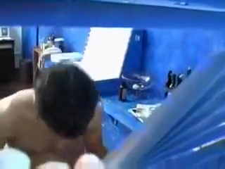Horny latin Jock masturbates, showers