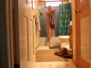 Taking a shower
