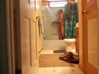 Taking a shower