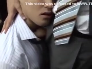 Office guys try gay sex
