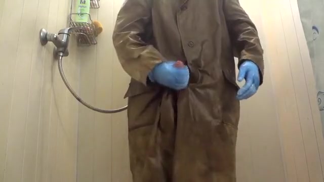 Raincoat in shower