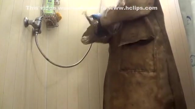 Raincoat in shower