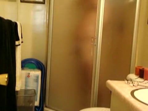 Grand-Step dad Takes a shower