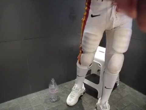 Twink: shower & JO in NIke football uniform