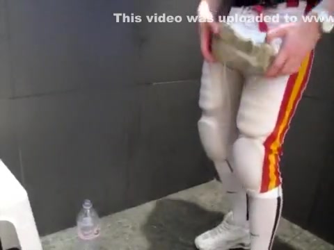Twink: shower & JO in NIke football uniform