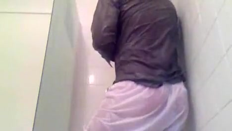 Jeans, Shirt & White Boxers Wank in Shower