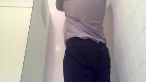 Jeans, Shirt & White Boxers Wank in Shower