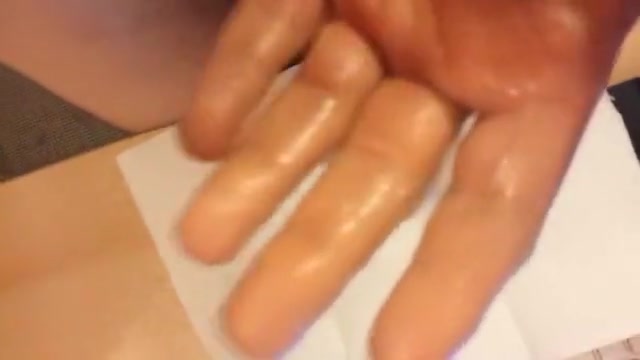 Big cum load after fingertip massage