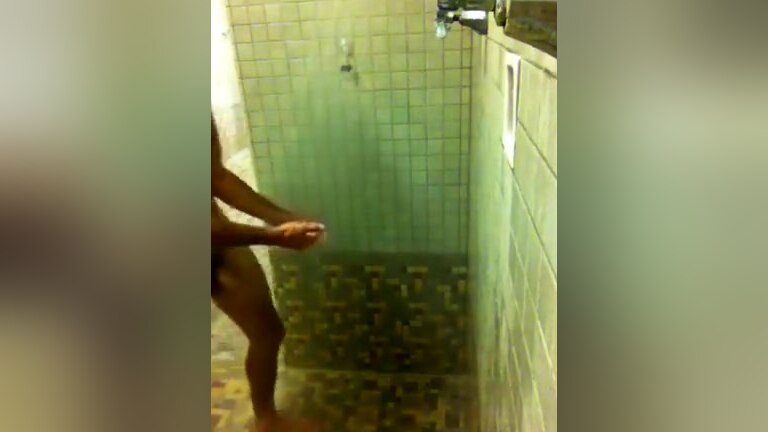 Showering again at the Gym Gang public locker room Shower