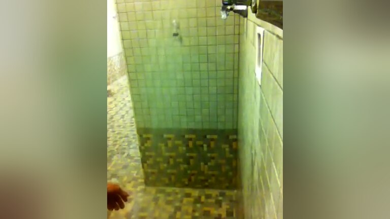 Showering again at the Gym Gang public locker room Shower