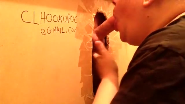Hot ginger twink with a fat dick visits my gloryhole
