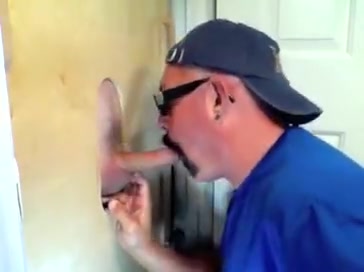 Gloryhole Hungry Cock Sucker Gets Fed By Married Man