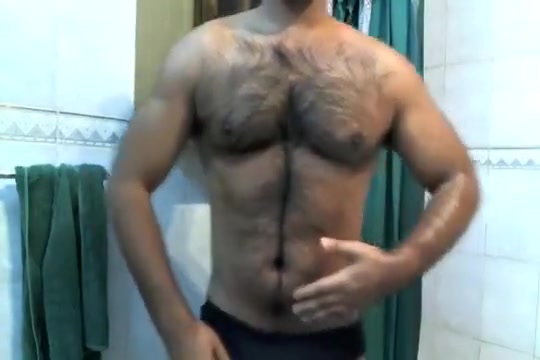 Shower time for hairy muscle