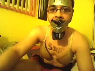 Sissy ****bound and gagged for sleepover