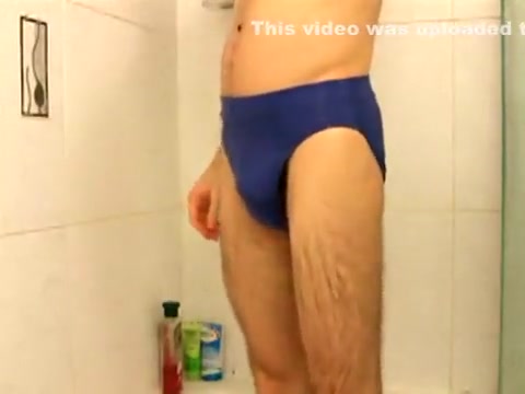 Changing underwear and cum in shower