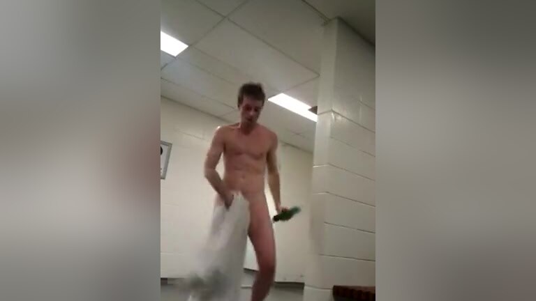 My little bitch take a shower at the locker room