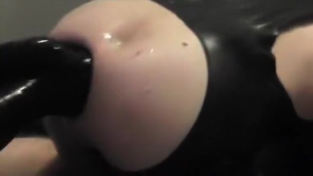 Fisting 25 year old in rubber