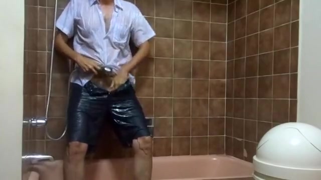 Shower, shirt, wank and nude!