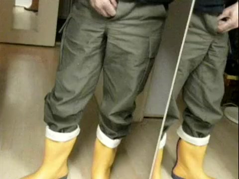 nlboots - military trousers, orange boots