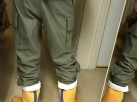nlboots - military trousers, orange boots