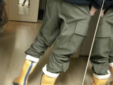 nlboots - military trousers, orange boots