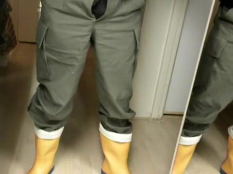 nlboots - military trousers, orange boots
