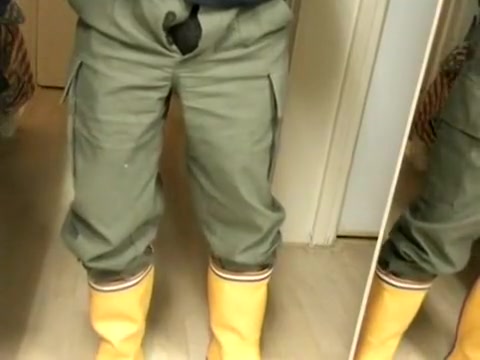 nlboots - military trousers, orange boots