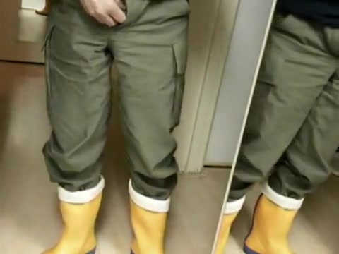 nlboots - military trousers, orange boots