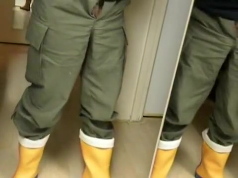nlboots - military trousers, orange boots