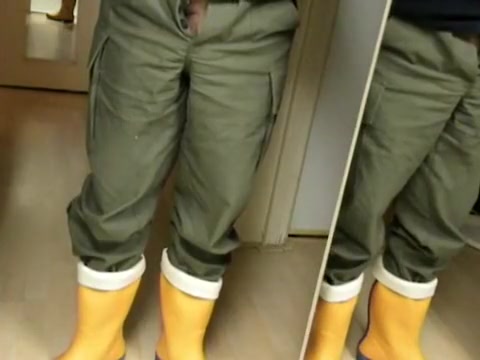 nlboots - military trousers, orange boots