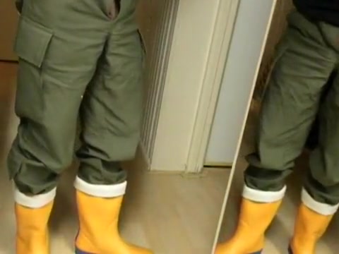 nlboots - military trousers, orange boots