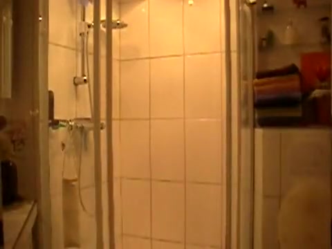 Fully dressed in adidas shower