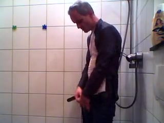 Pee, cum, servitude underneath the shower