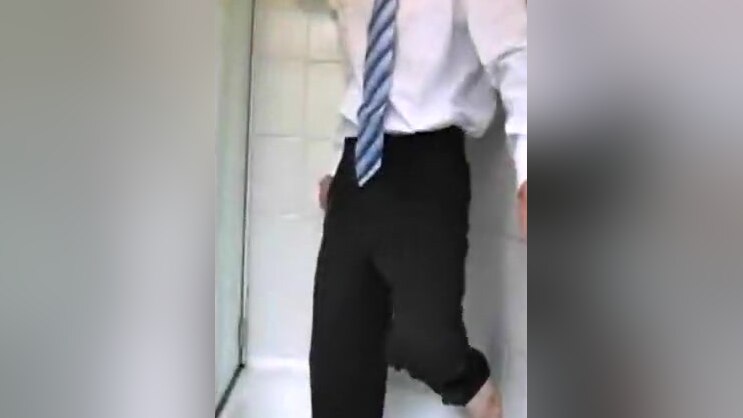 Shirt & Tie Shower in White CK Pro Stretch boxers