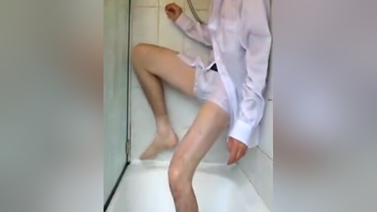 Shirt & Tie Shower in White CK Pro Stretch boxers