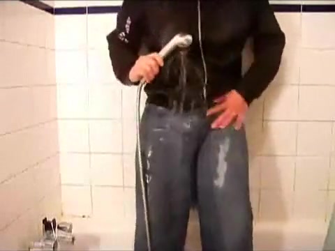 baggy + nylon trackies shower