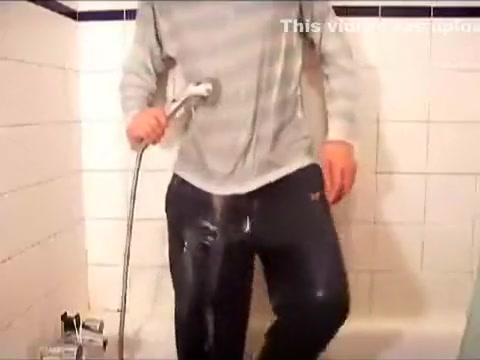 baggy + nylon trackies shower