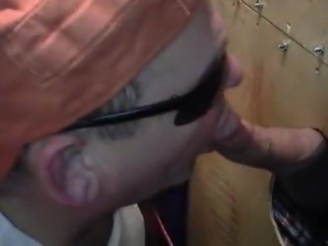 Gloryhole in Large Rig Cum Wench Swallowing load of White lad